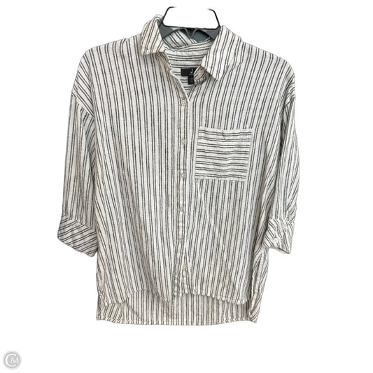 Blouse Designer By Jason Wu In Striped Pattern, Size: Xs