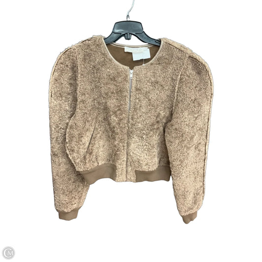 Jacket Faux Fur & Sherpa By Astr The Label In Brown, Size: L