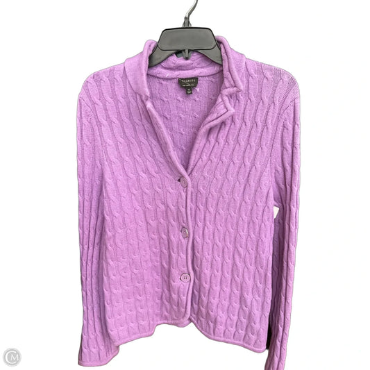 Cardigan By Talbots In Purple, Size: Xl