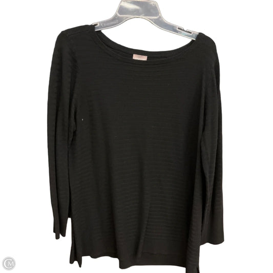 Top Long Sleeve By Chicos In Black, Size: Xl