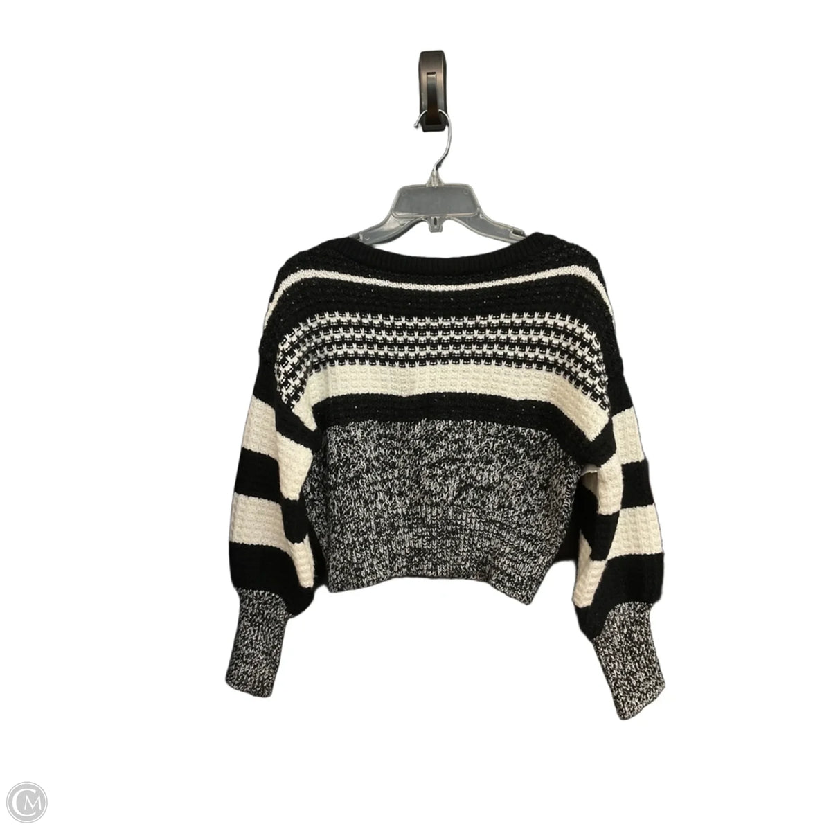 Sweater By Express In Black & White, Size: Xs