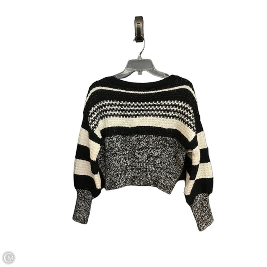 Sweater By Express In Black & White, Size: Xs