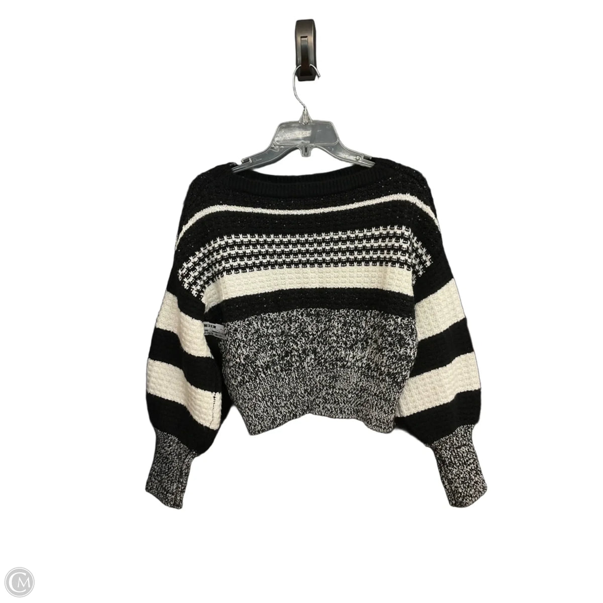 Sweater By Express In Black & White, Size: Xs