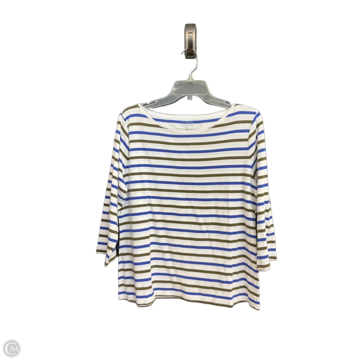 Top Long Sleeve By Talbots In Striped Pattern, Size: Xlp