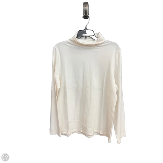 Top Long Sleeve By Talbots In Cream, Size: Xl
