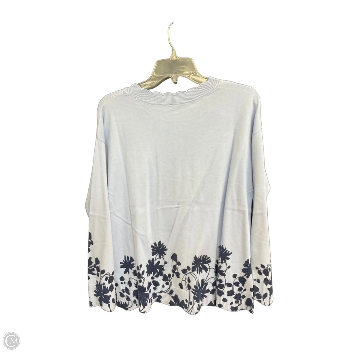 Top Long Sleeve By Talbots In Blue, Size: L