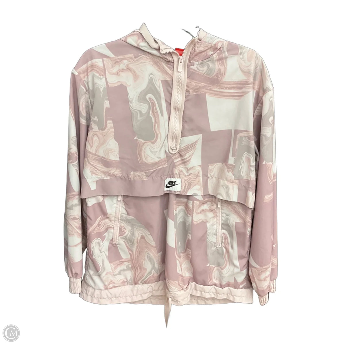 Athletic Jacket By Nike In Pink, Size: M