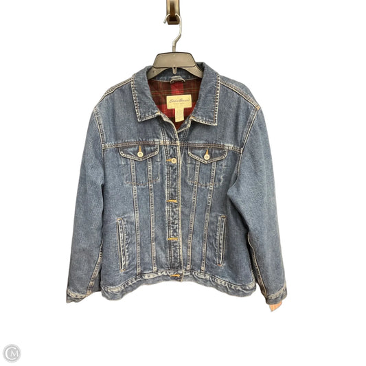 Jacket Denim By Eddie Bauer In Blue Denim, Size: Xl