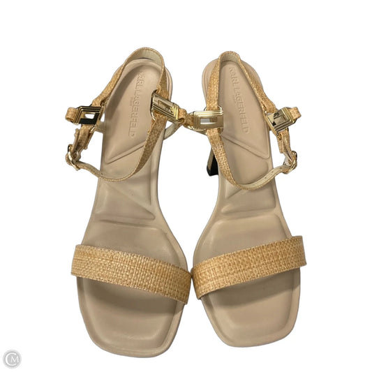 Shoes Designer By Karl Lagerfeld In Tan, Size: 9.5
