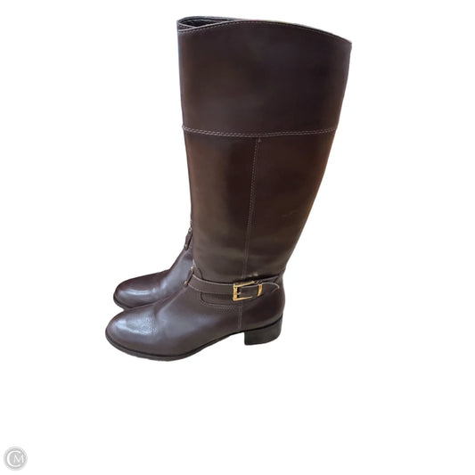 Boots Knee Heels By Banana Republic In Brown, Size: 8