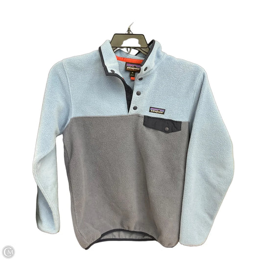 Sweatshirt Collar By Patagonia In Blue & Grey, Size: Xs