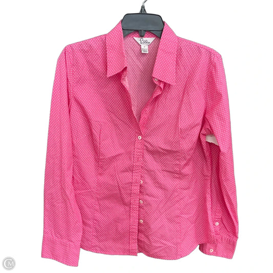 Blouse Designer By Lilly Pulitzer In Pink, Size: L