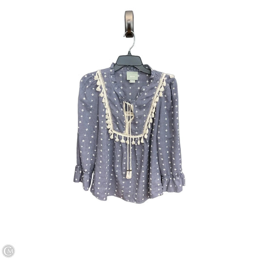 Top Long Sleeve By Maeve In Blue, Size: M