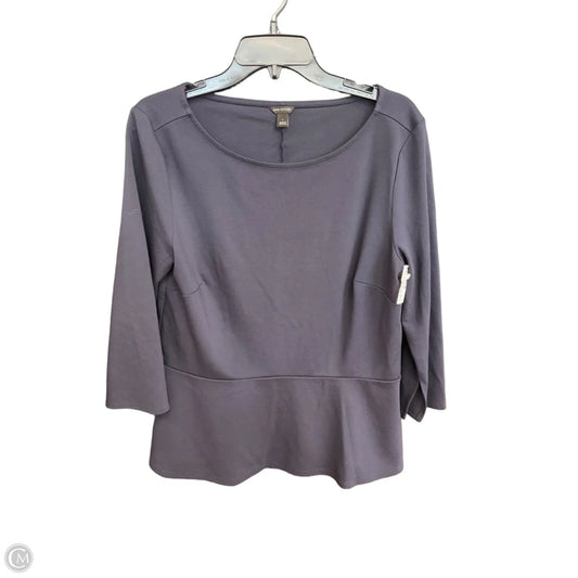 Top Long Sleeve By Ann Taylor In Blue, Size: L
