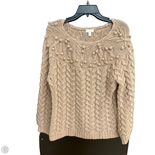 Sweater By Garnet Hill In Tan, Size: M