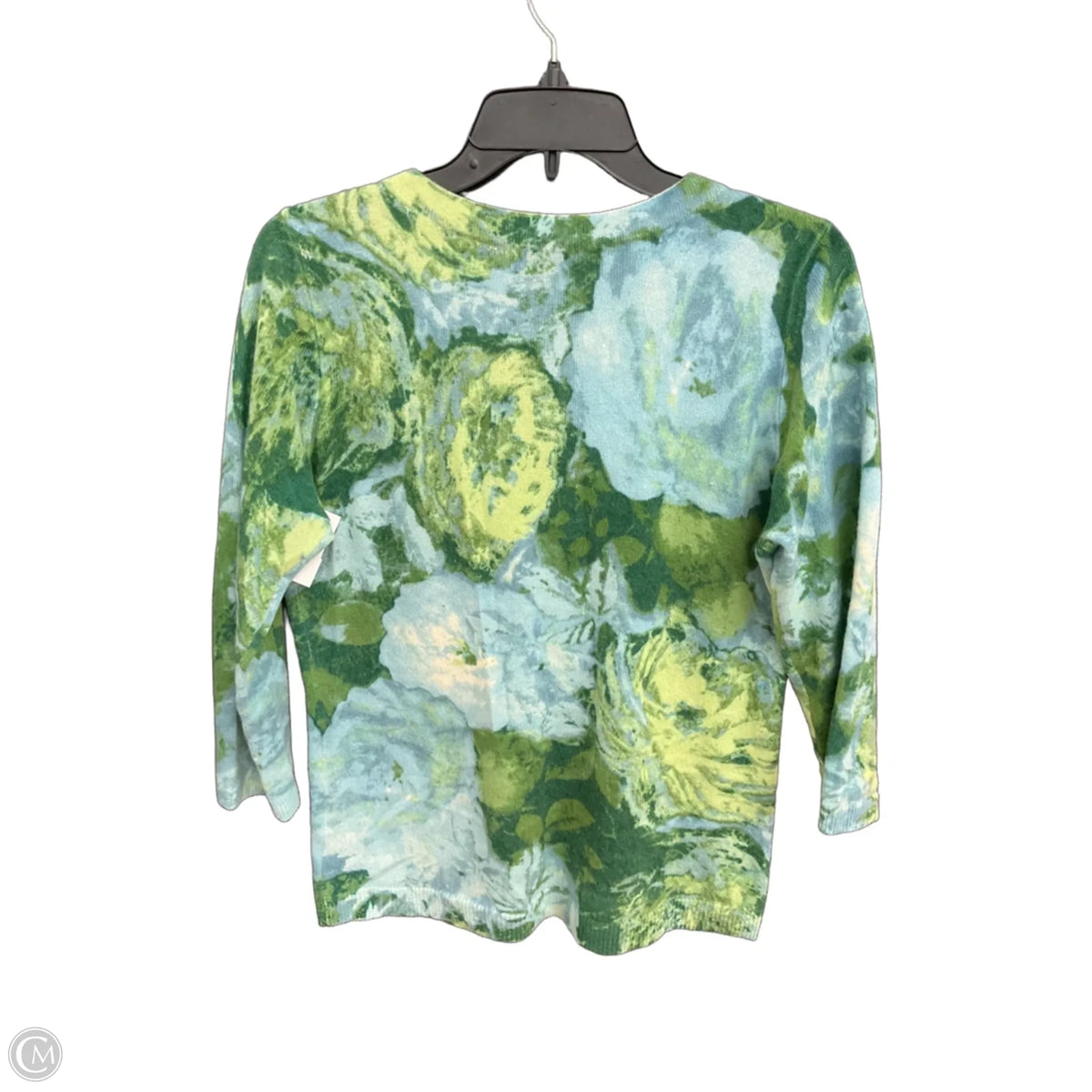 Sweater By Talbots In Blue & Green, Size: M