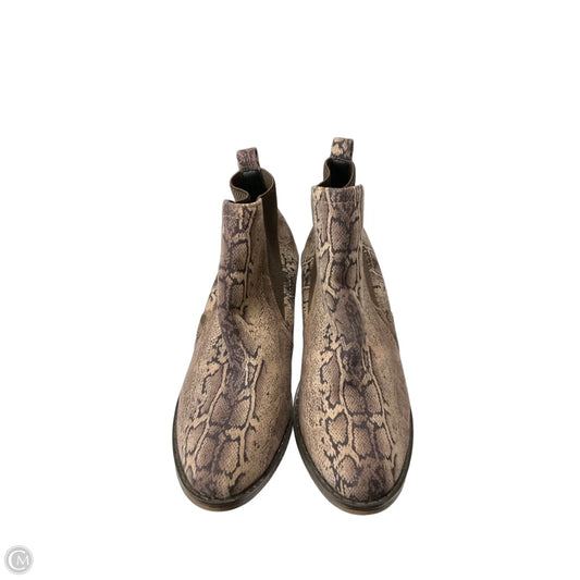 Boots Ankle Heels By Cmc In Snakeskin Print, Size: 12