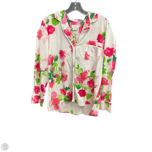 Top Long Sleeve Designer By Kate Spade In Floral Print, Size: M