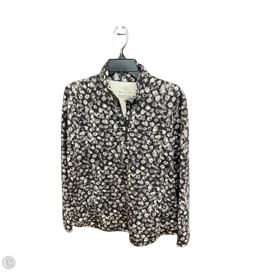 Athletic Top Long Sleeve Collar By Talbots In Black & Grey, Size: Lp