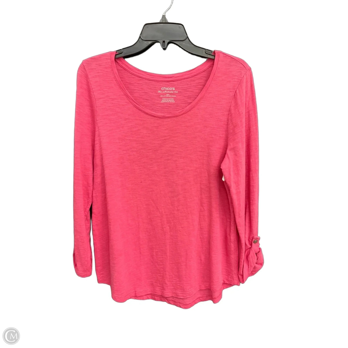 Top Long Sleeve By Chicos In Pink, Size: M
