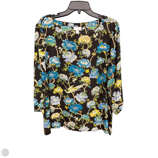 Top Long Sleeve By J. Jill In Multi-colored, Size: Xl