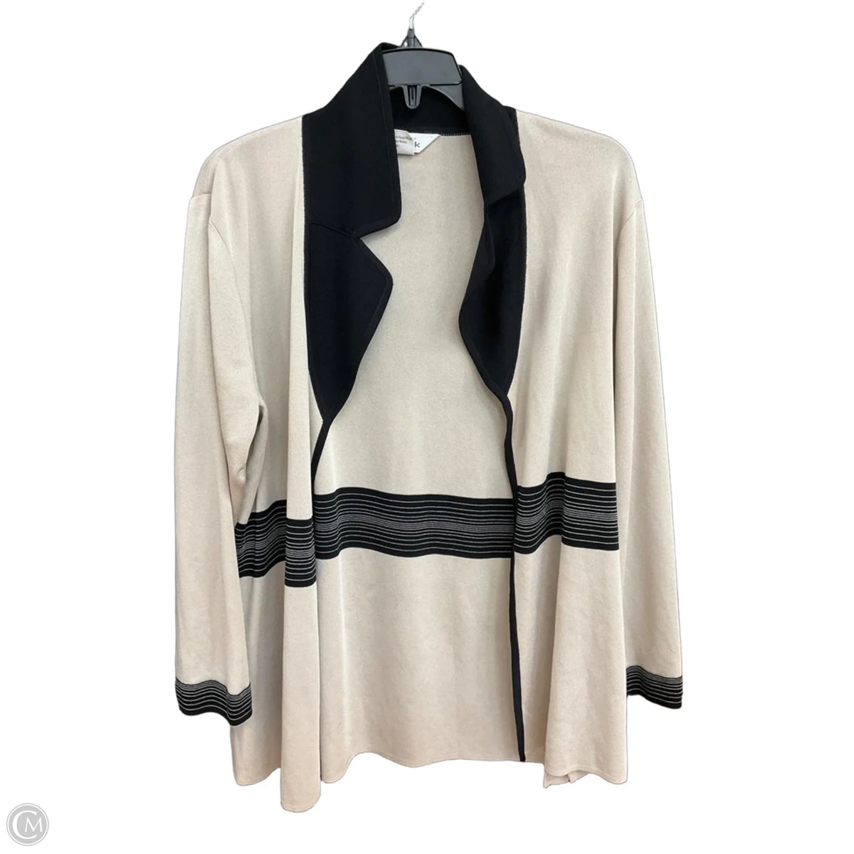 Cardigan By Misook In Black & Tan, Size: L