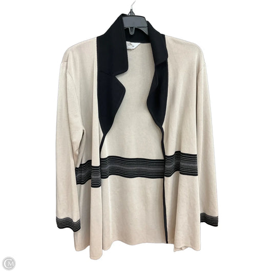Cardigan By Misook In Black & Tan, Size: L