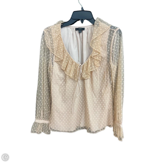 Top Long Sleeve By J. Crew In Tan, Size: Xs