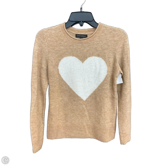 Sweater By Banana Republic In Tan & White, Size: Xs