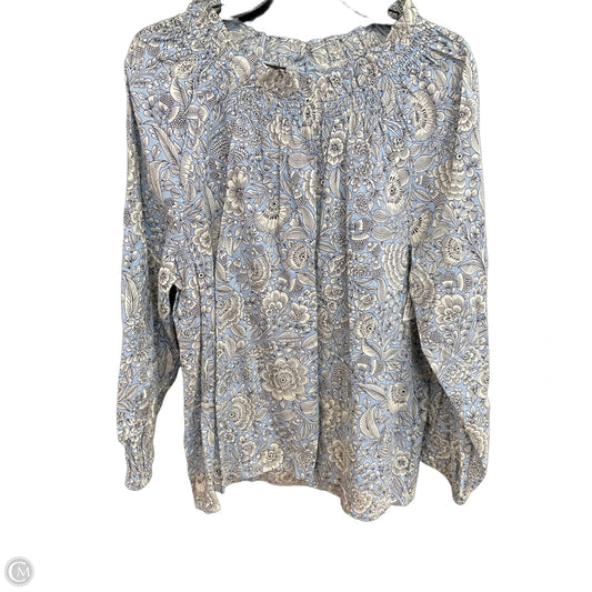 Top Long Sleeve By Talbots In Blue, Size: Xl