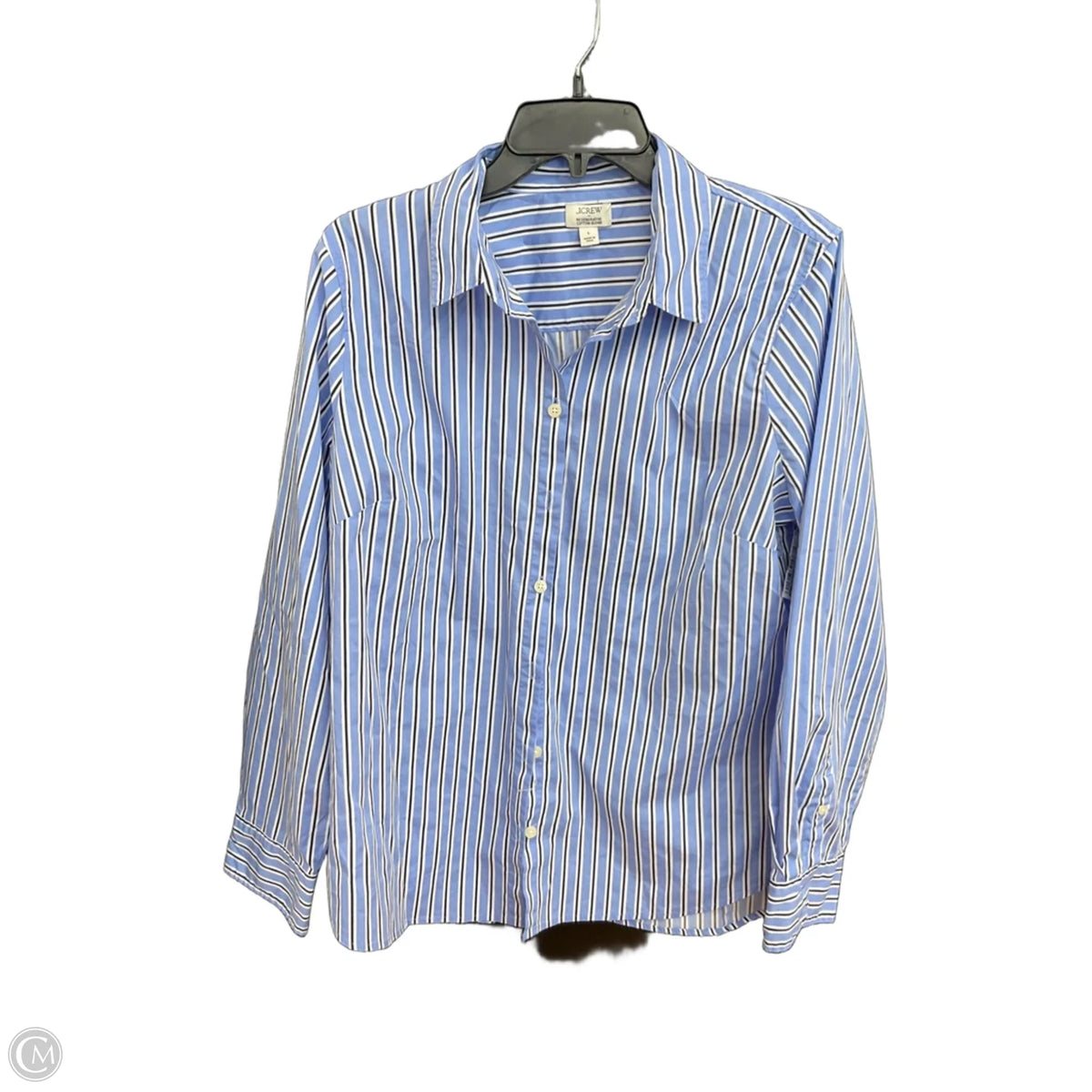 Blouse Long Sleeve By J. Crew In Blue, Size: L