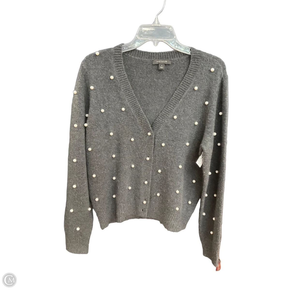 Cardigan By Ann Taylor In Grey, Size: M