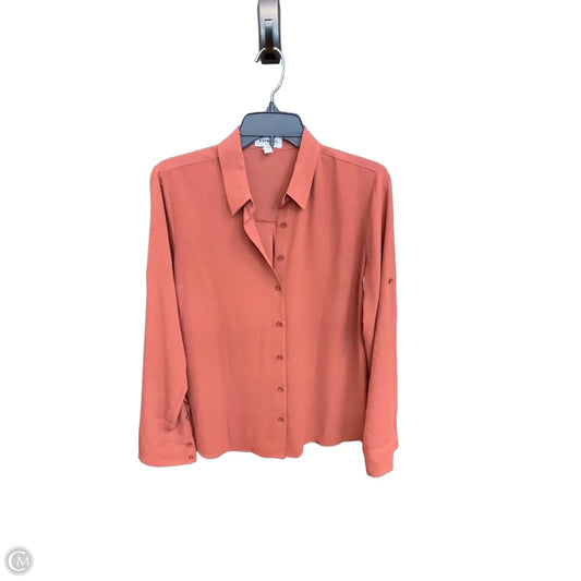 Top Long Sleeve By Express In Orange, Size: S