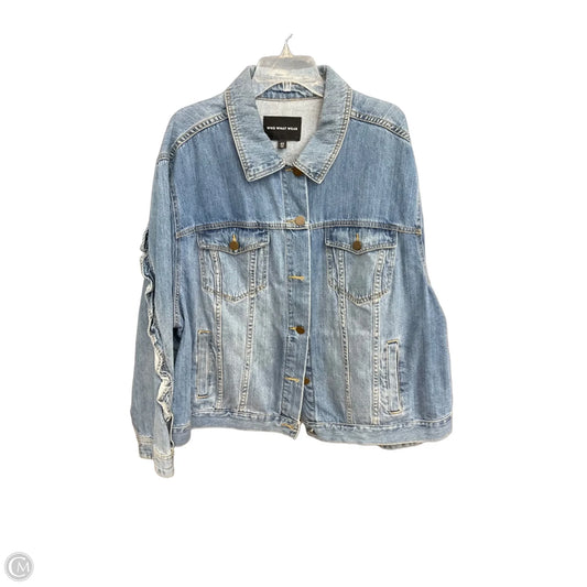 Jacket Denim By Who What Wear In Blue Denim, Size: 4x