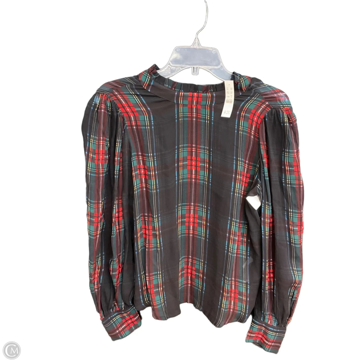 Top Long Sleeve By J. Crew In Plaid Pattern, Size: Xs