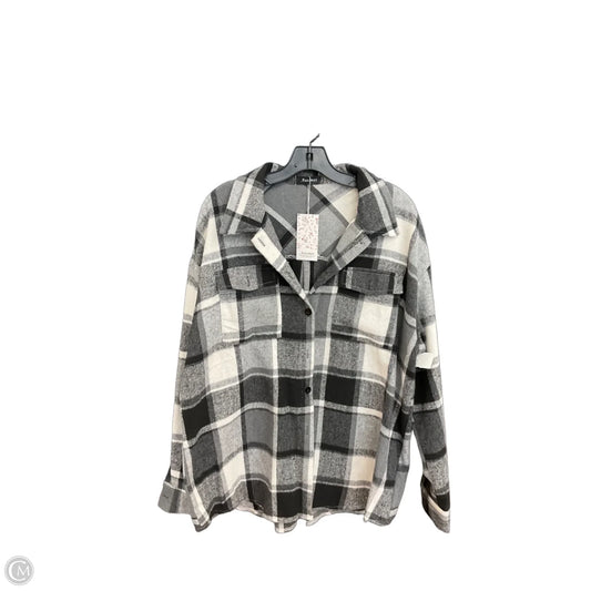 Jacket Shirt By Automet In Plaid Pattern, Size: Xl