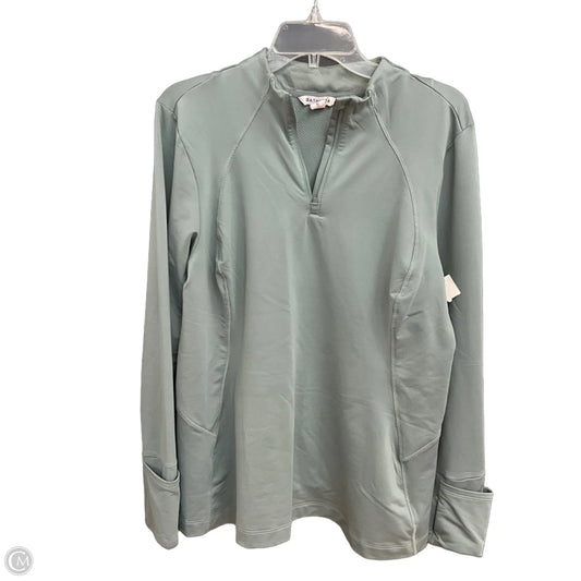 Athletic Top Long Sleeve Collar By Athleta In Green, Size: Xl