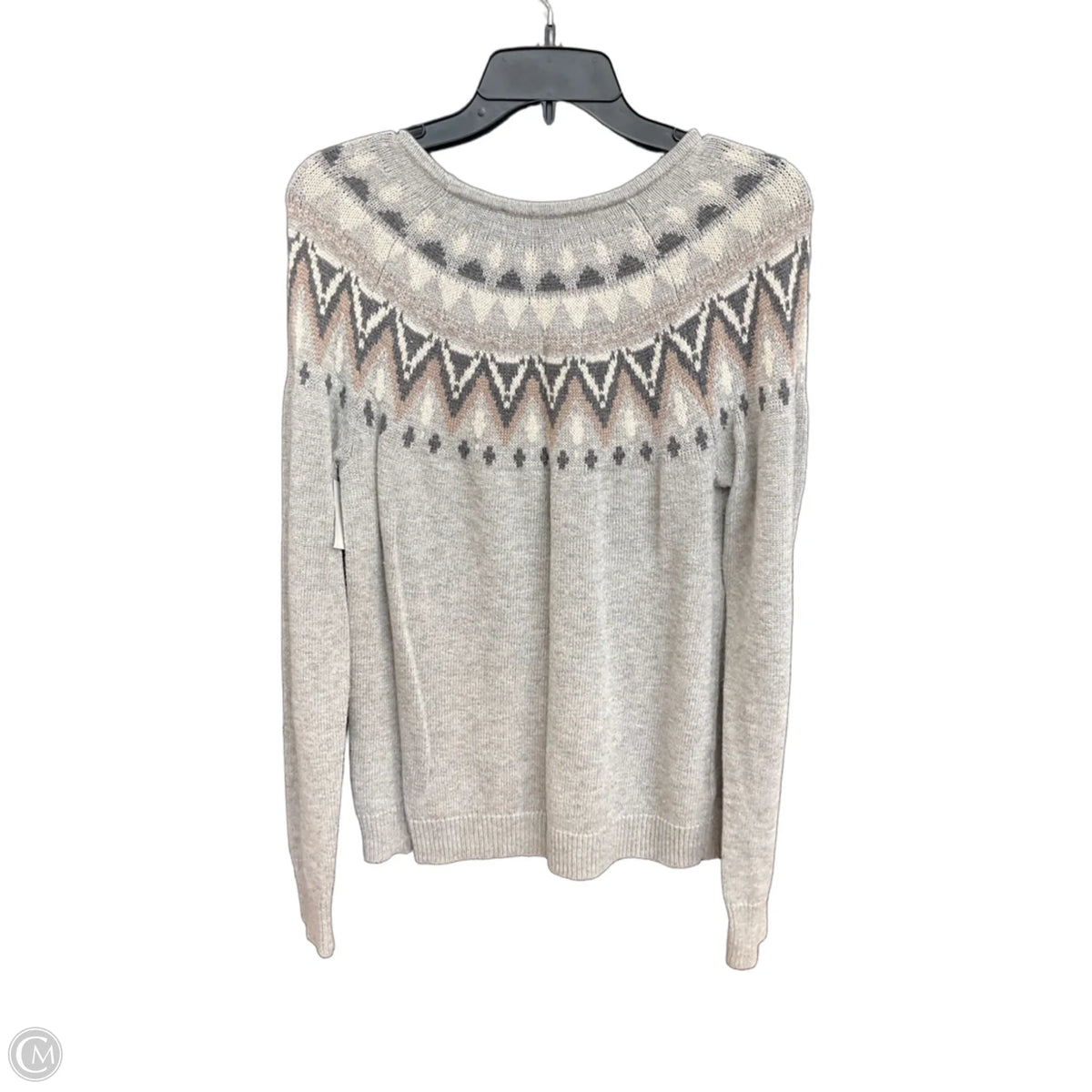 Sweater By Ann Taylor In Grey, Size: L