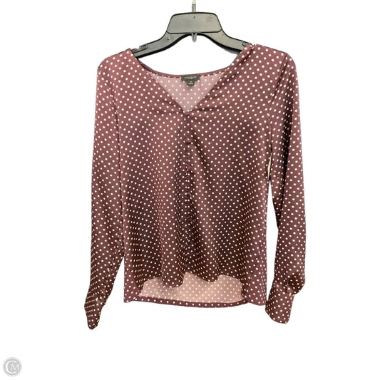 Top Long Sleeve By Ann Taylor In Polkadot Pattern, Size: Xs