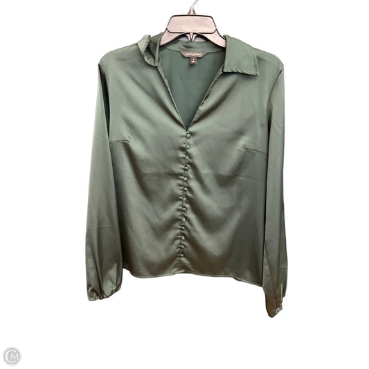 Top Long Sleeve By Banana Republic In Green, Size: S