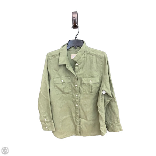 Blouse Long Sleeve By Tommy Bahama In Green, Size: M