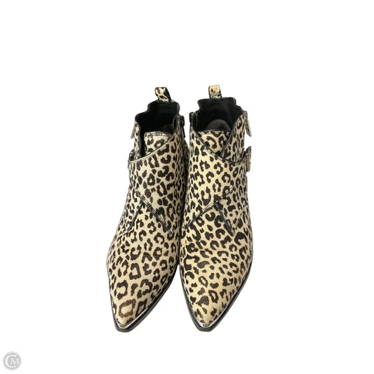 Boots Ankle Heels By Marc Fisher In Animal Print, Size: 7.5