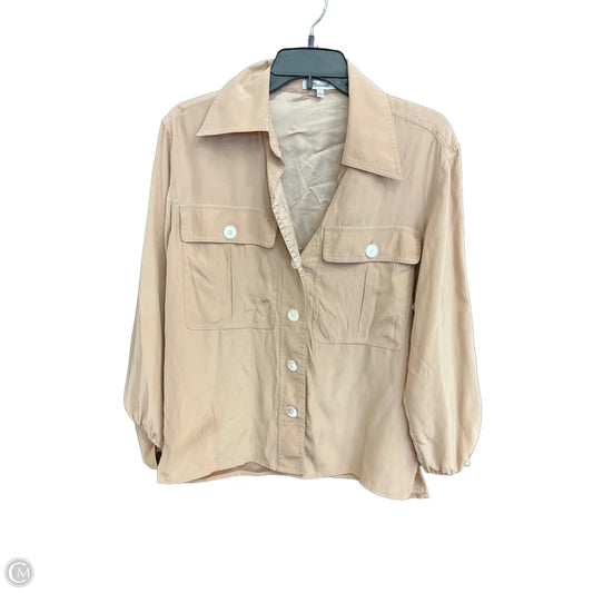 Blouse Long Sleeve By Madewell In Pink, Size: S