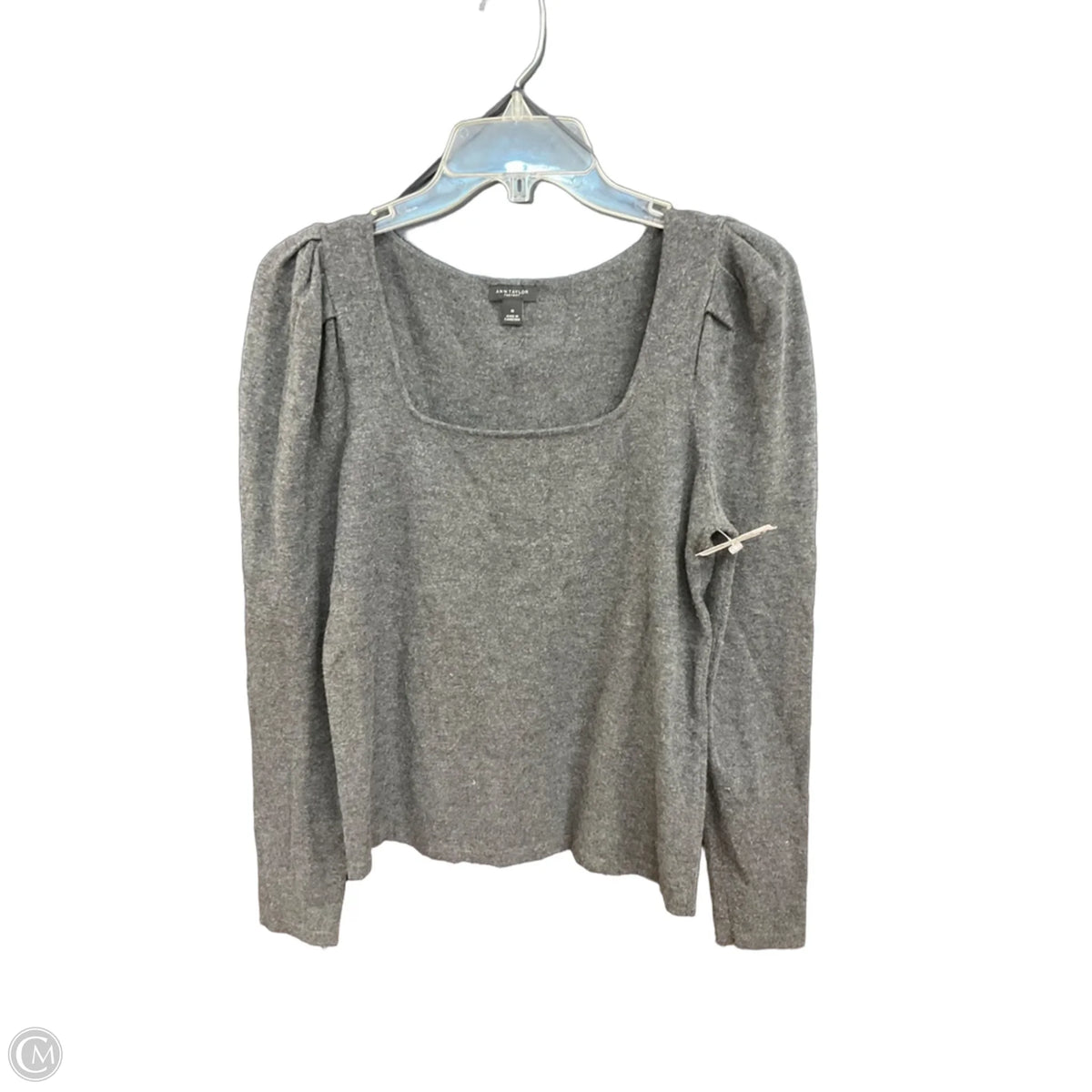 Top Long Sleeve By Ann Taylor In Grey, Size: M