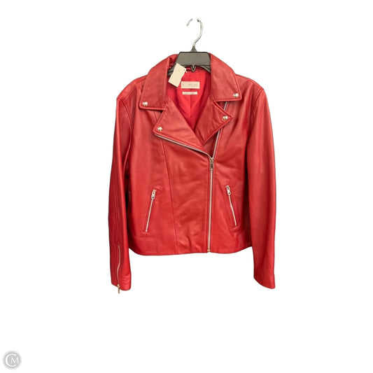 Jacket Leather By Mng In Red, Size: Xxl