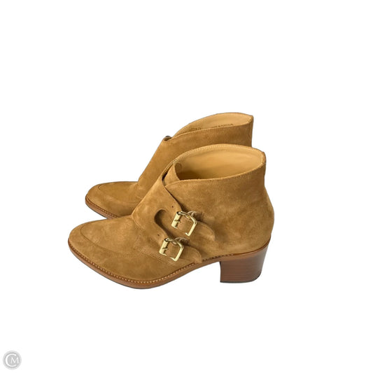 Boots Ankle Heels By Cma In Brown, Size: 8