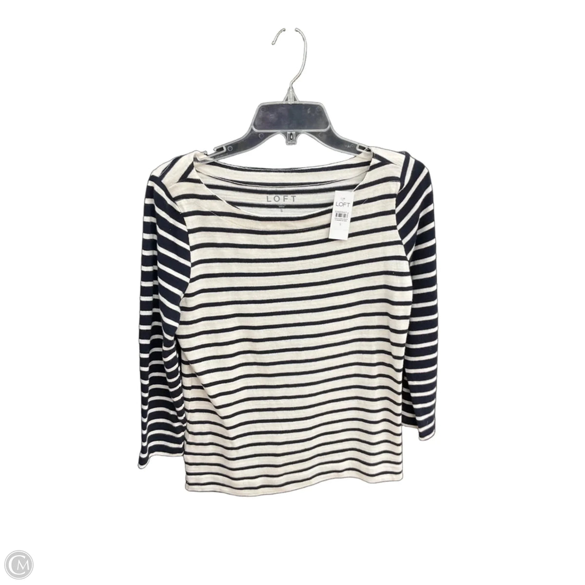 Top Long Sleeve By Loft In Striped Pattern, Size: S