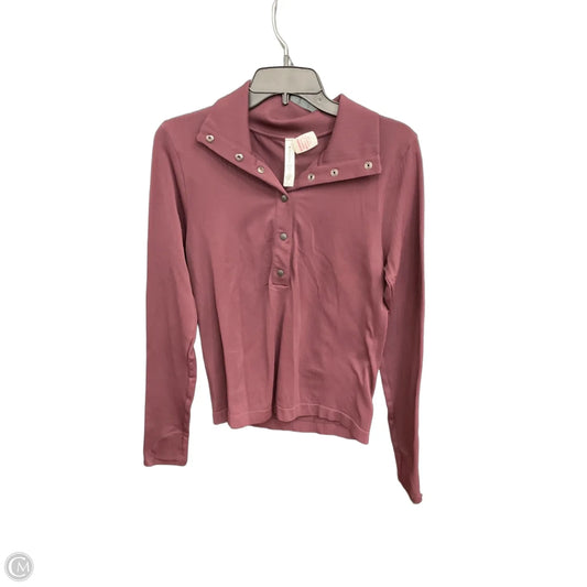 Athletic Top Long Sleeve Collar By Athleta In Purple, Size: M
