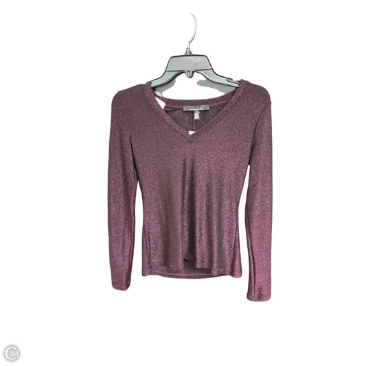 Top Long Sleeve By White House Black Market In Purple, Size: Xs
