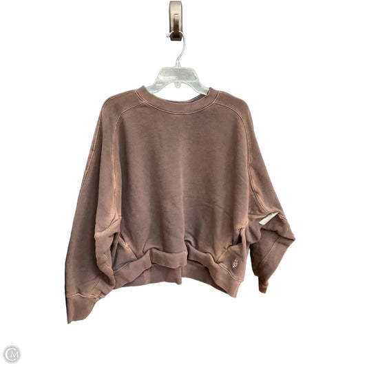 Sweatshirt Crewneck By Free People In Brown, Size: M